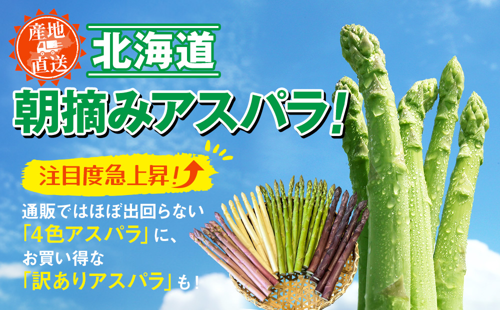 北海道産地直送朝摘みアスパラ