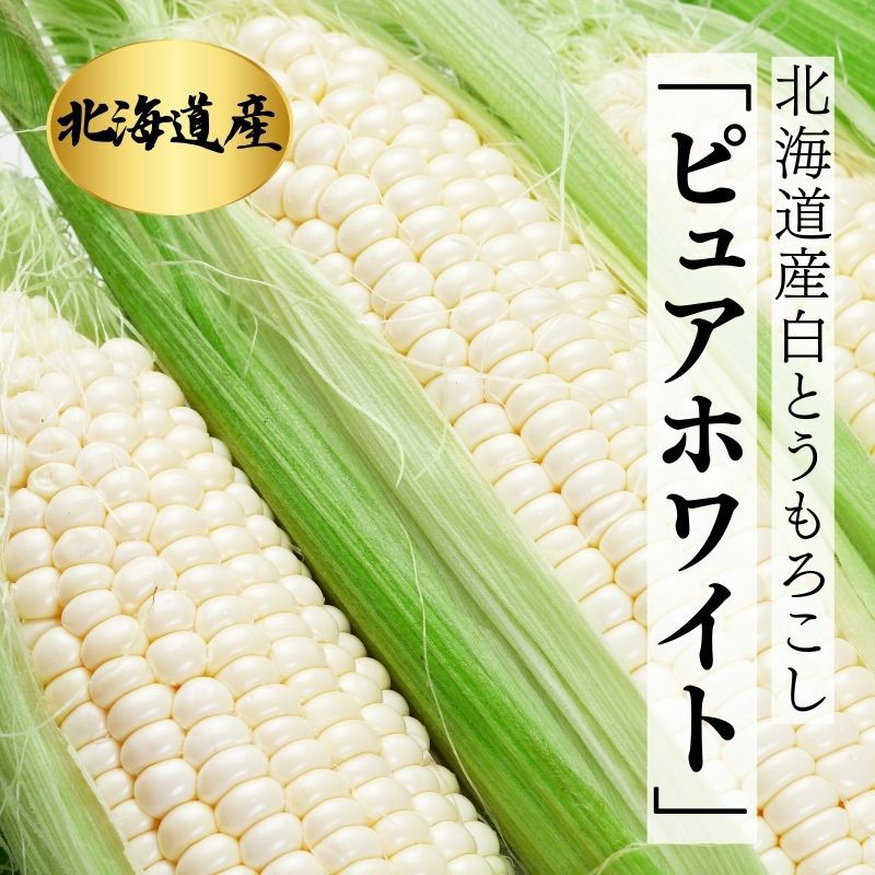 北海道産 白とうもろこし「ピュアホワイト」10本【冷蔵】 産直テーブル